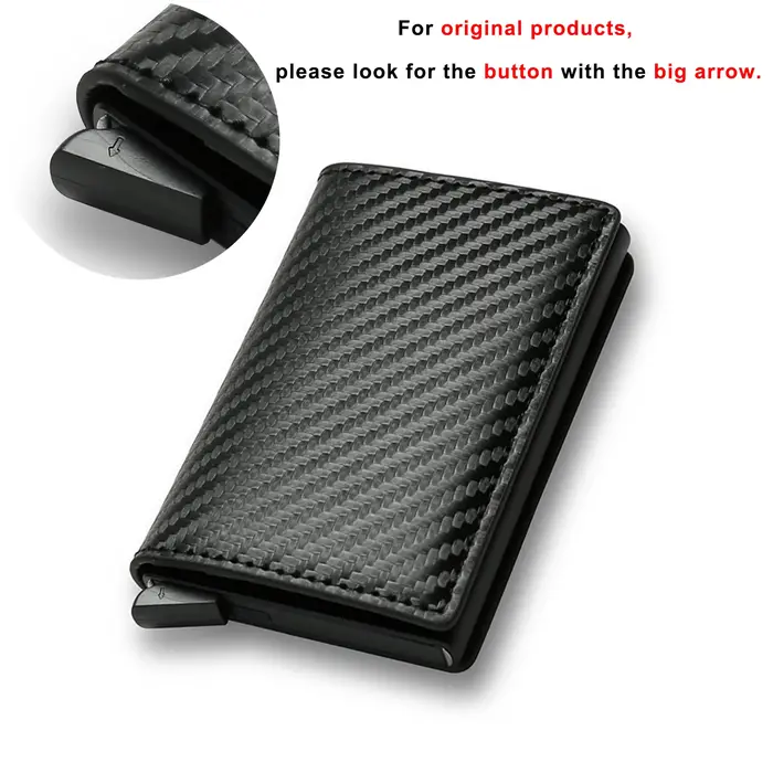 Anti-vol Rfid porte-carte de crédit portefeuille minimaliste intelligent hommes femmes mince