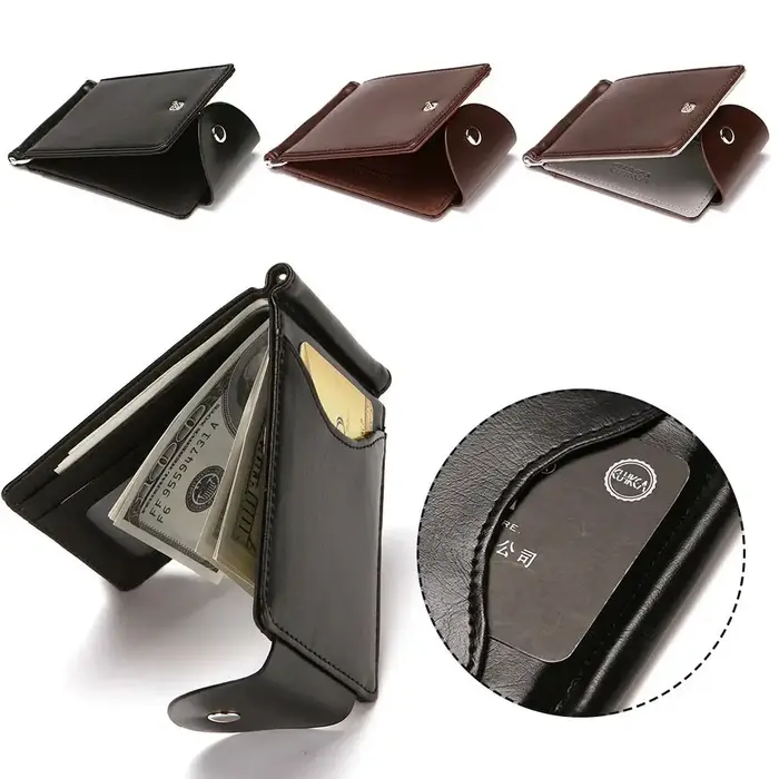 Portefeuille en cuir PU pour hommes