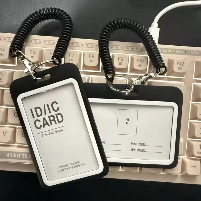 Porte-carte transparent double face adapté au