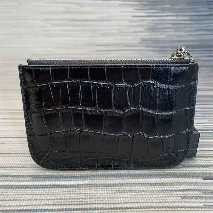 Porte-monnaie en cuir véritable pour hommes et femmes