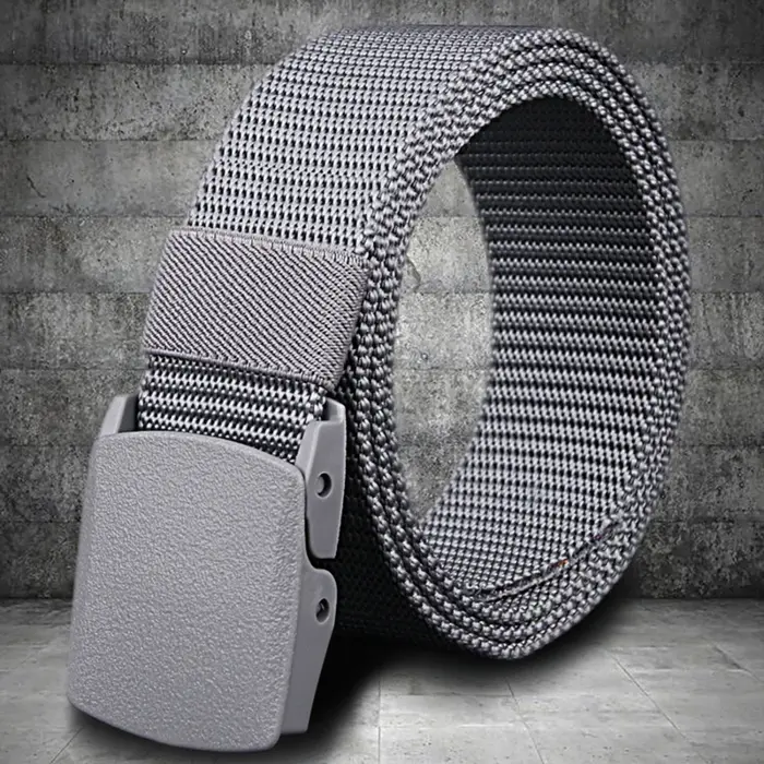 Ceinture pour hommes décontracté léger respirant tactique extérieur boucle automatique entraînement militaire contrôle