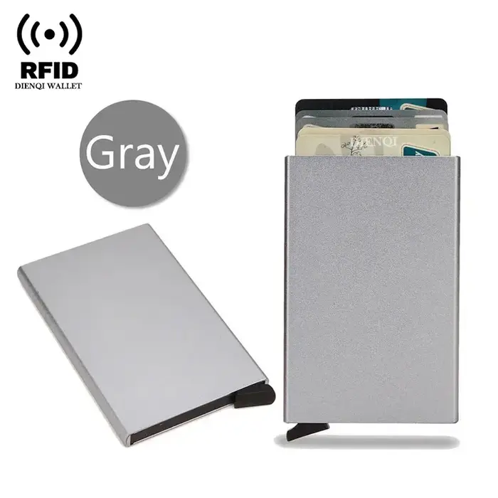 Portefeuille intelligent ultra-fin Rfid pour hommes et femmes, porte-carte de crédit pop-up, mini po