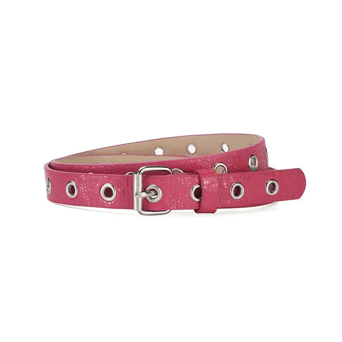 Ceinture en cuir pour femme, tendance et fraîche, avec détails ajourés, pour jeans, style punk minim