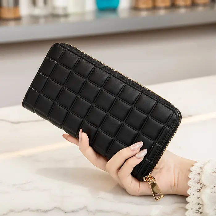 Portefeuille matelassé élégant pour femme