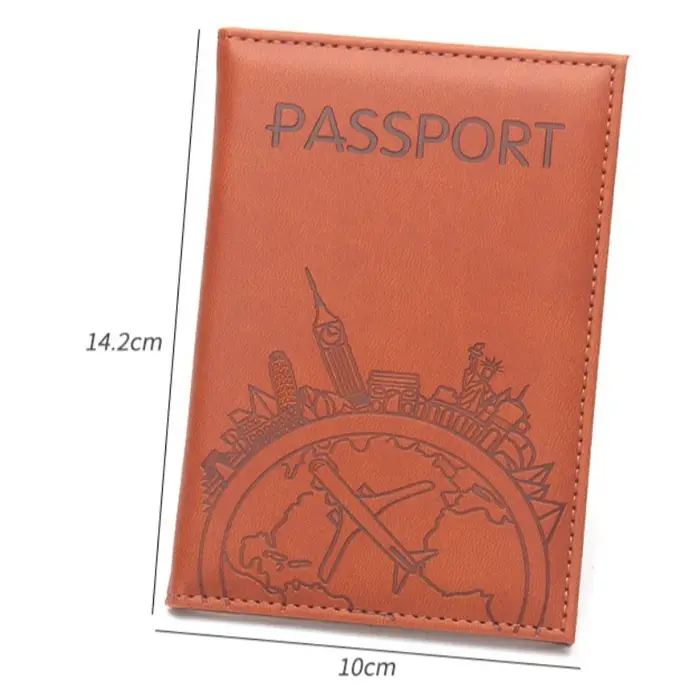 Porte-passeport en cuir