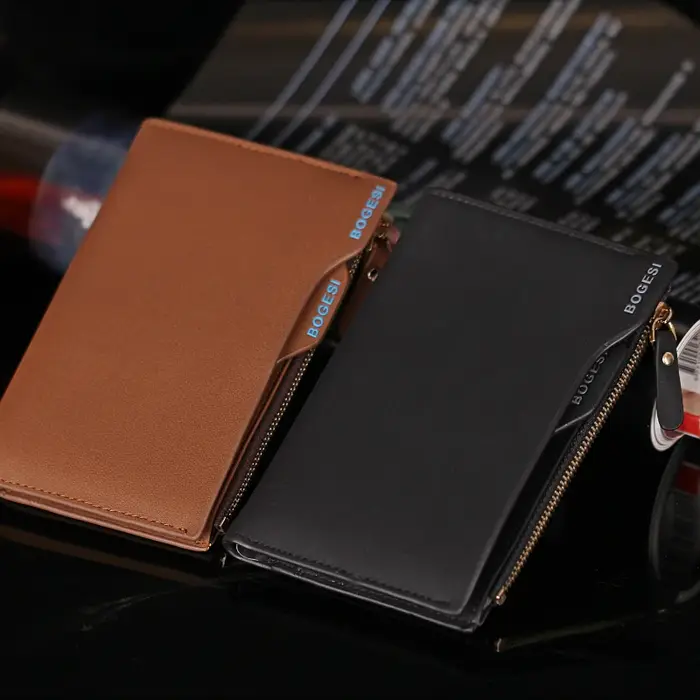 Avec Coin Sac zipper nouveau 2017 hommes portefeuilles célèbre marque