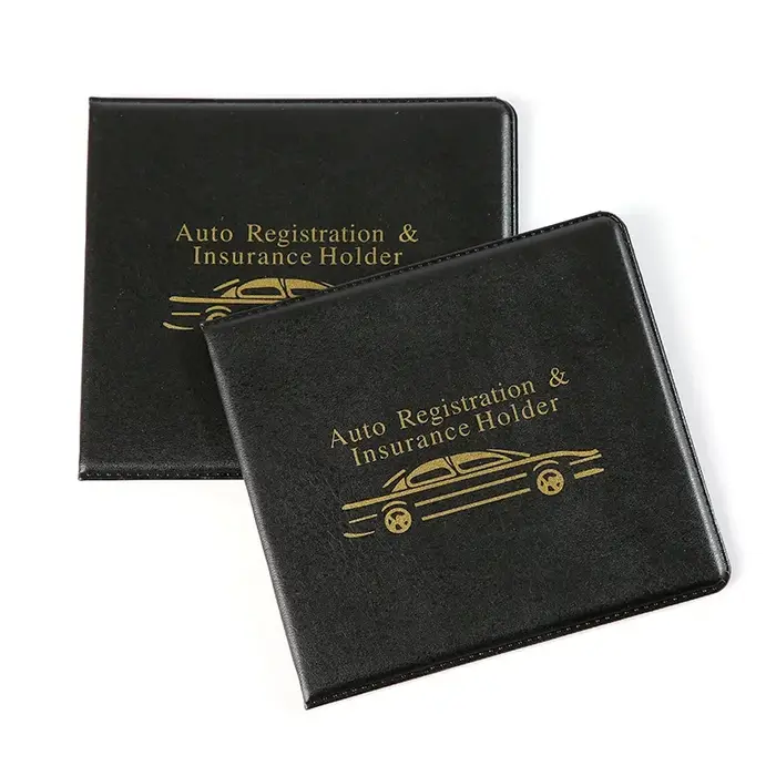 Portefeuille d'enregistrement et de carte d'assurance de voiture, Auto