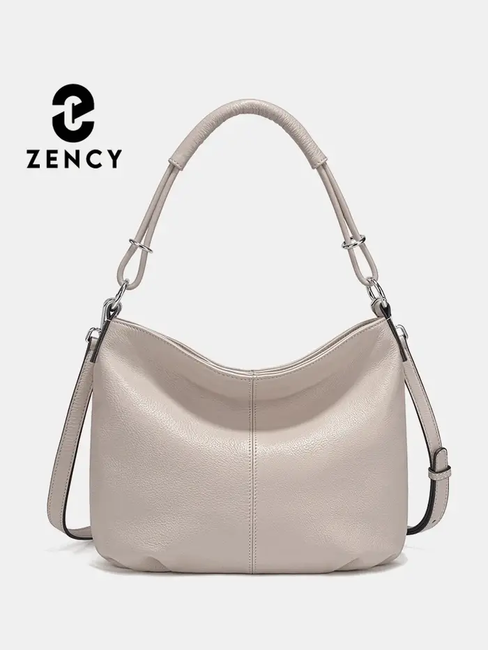 Zency sac à bandoulière en cuir de vachette souple pour femme sac à main en cuir de mode sac à bando