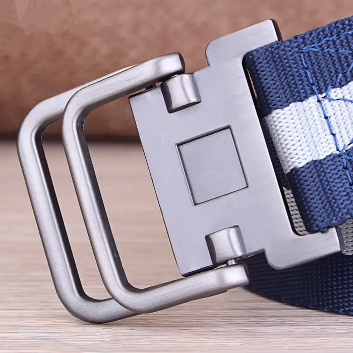 Ceinture en toile à boucle Double boucle pour hommes