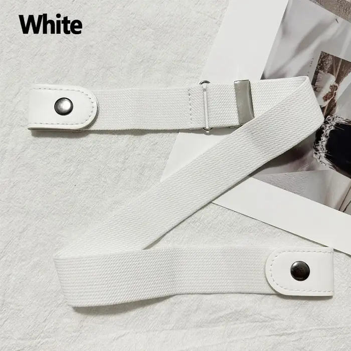 Ceinture simple et élégante pour femmes, ceinture élastique pour hommes, tissée, invisible et sans c
