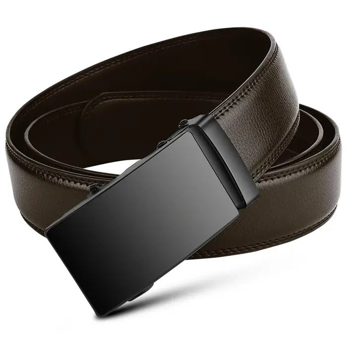 Ceinture d'affaires noire pour hommes – Sangle de taille en cuir PU de luxe