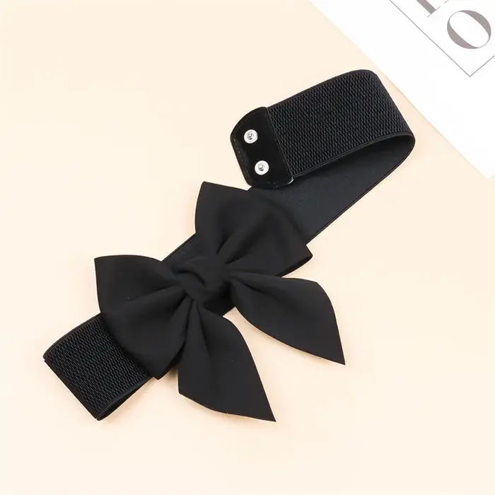 Ceinture à gros nœud élastique pour femme