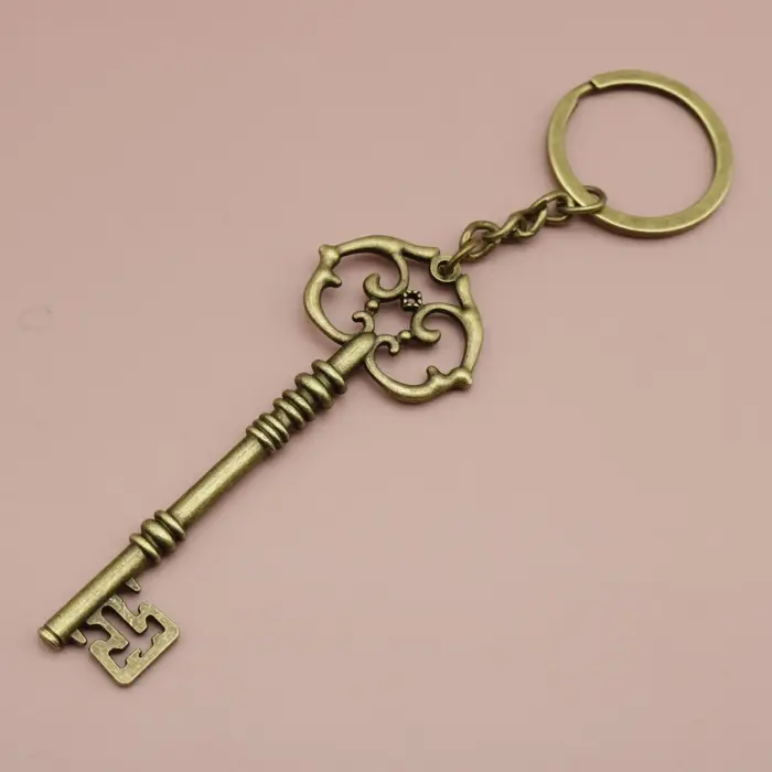 Porte-clés vintage style squelette, pendentif clé victorienne, breloque gothique Alice, cadeau de ma