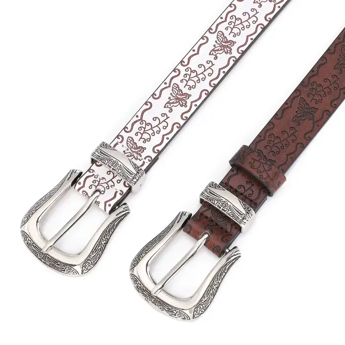 Ceintures pour femmes pour jeans robes pantalons dames ceinture de taille en cuir avec boucle dorée