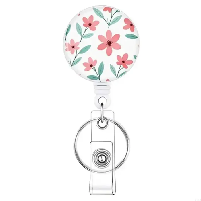 Porte-badge professionnel, porte-badge en métal avec cordon rétractable H8WD