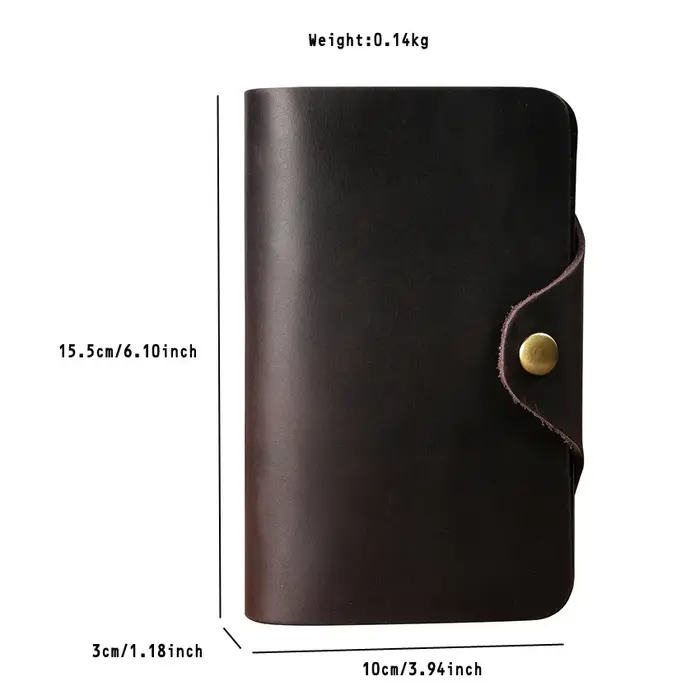 Portefeuille à rabat long en cuir vintage pour hommes avec moraillon, 100% cuir véritable, livraison directe