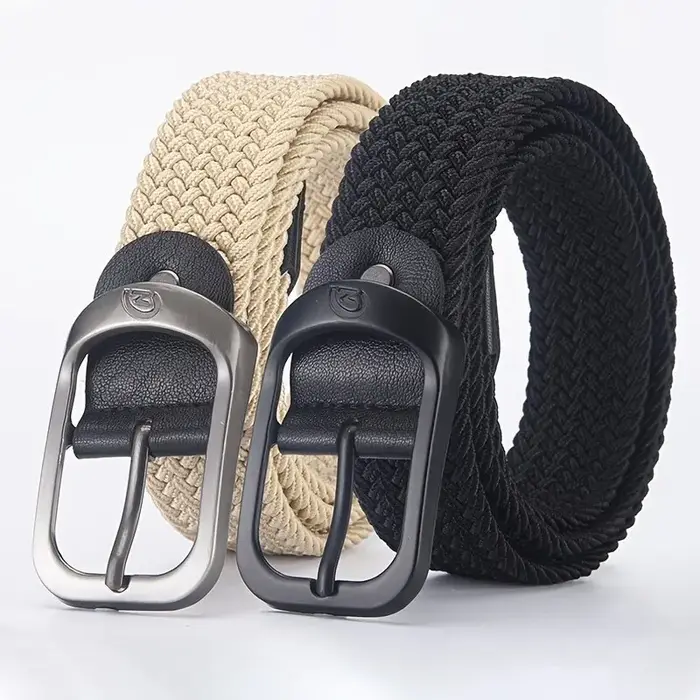 Ceinture élastique tissée décontractée pour hommes et femmes