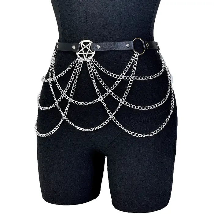 Femmes mode ceinture chaîne Style de rue