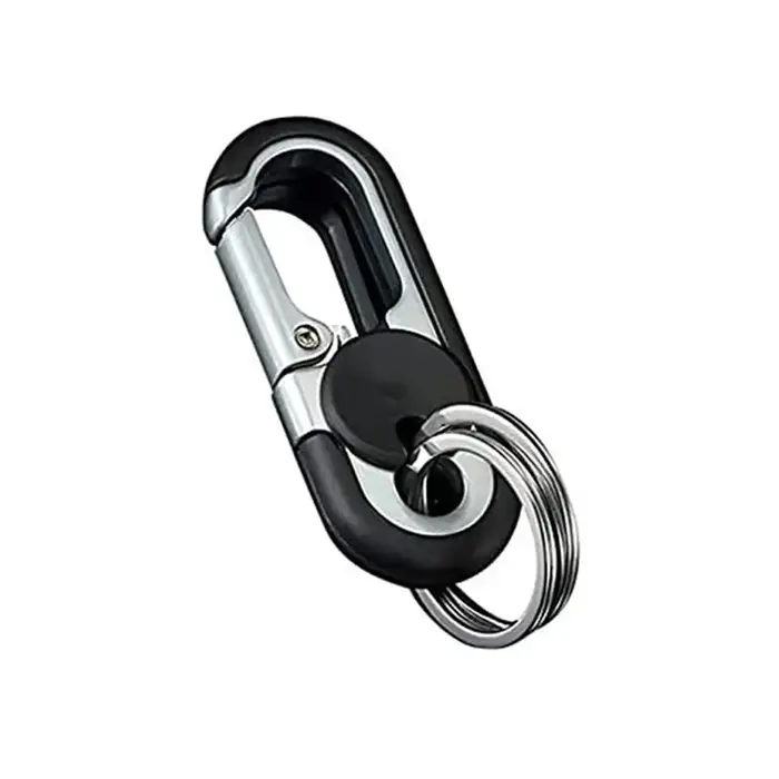 Porte-clés en métal pour homme, boucle de ceinture professionnelle en métal, double anneau, organisa
