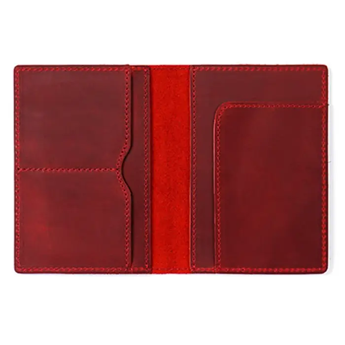 Porte-passeport en cuir véritable pour hommes, portefeuille de voyage Vintage, organisateur de docum