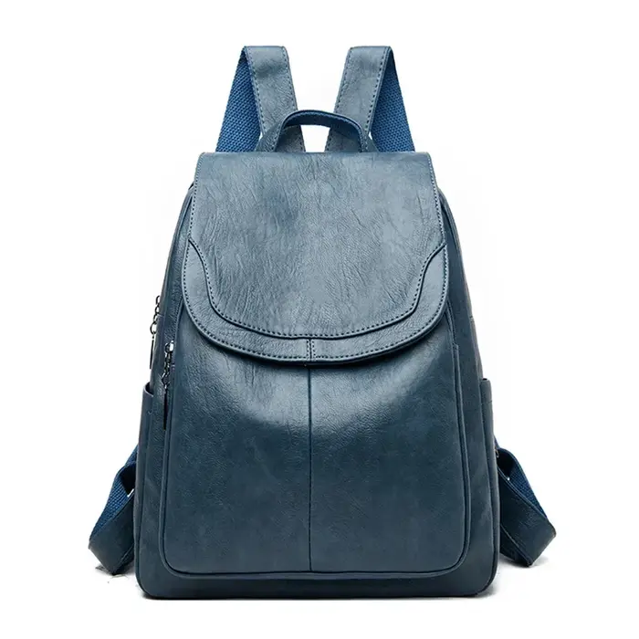 Sac à dos en cuir véritable pour femme, sac à dos pour femme, sacs d'école pour adolescentes, mode i