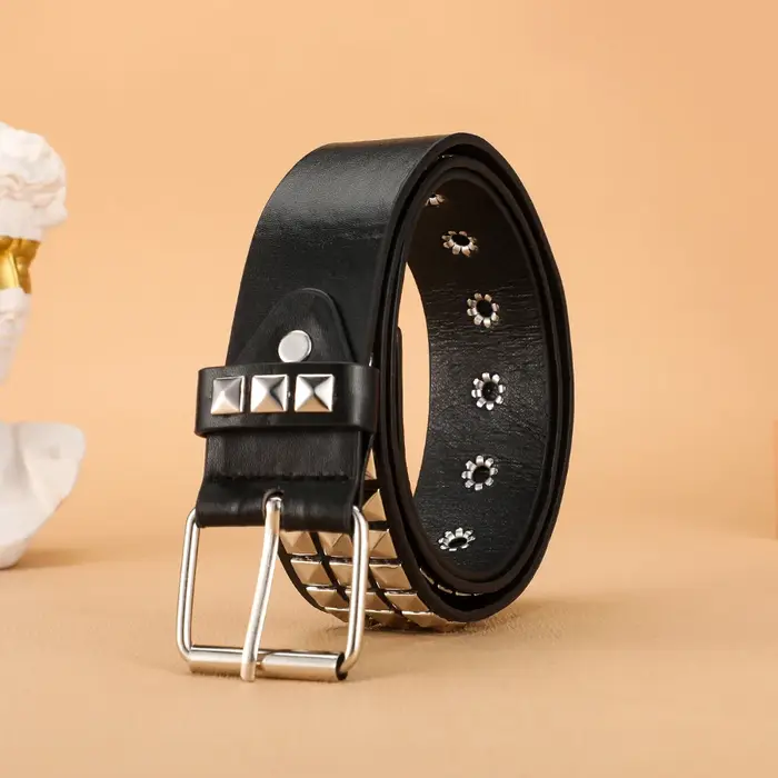 Tendance Rivet ceinture métal lourd