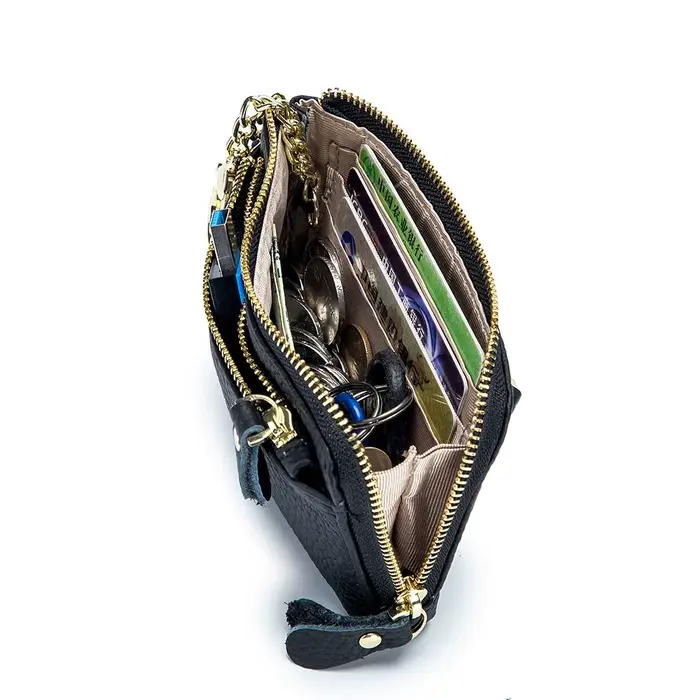 Portefeuille en cuir véritable pour femmes