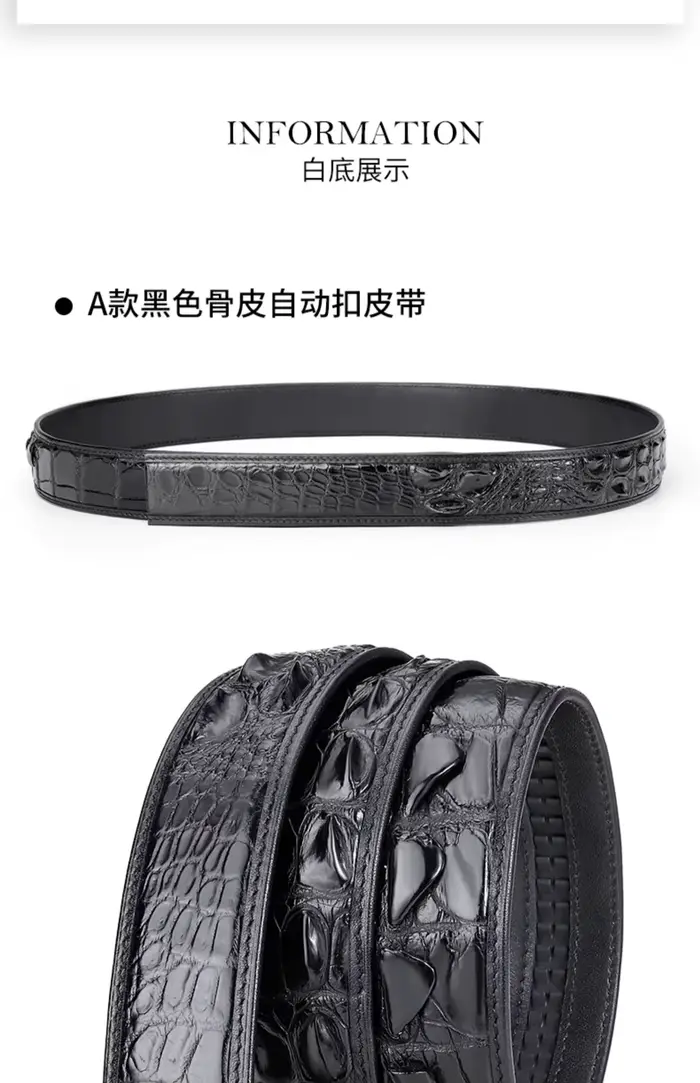 Ceintures Crocodile véritable pour hommes Alligator en cuir