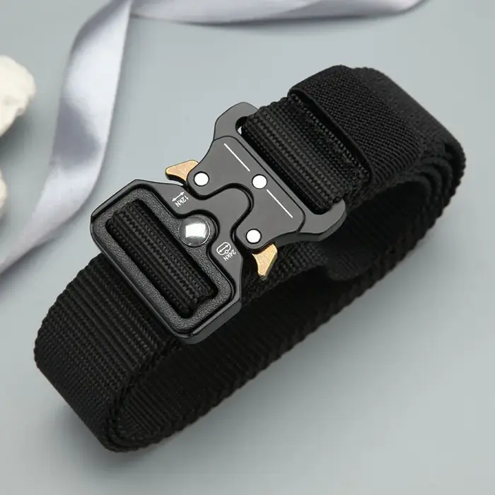 Ceinture tactique de chasse en plein air pour hommes, boucle multifonctionnelle en Nylon, ceinture e