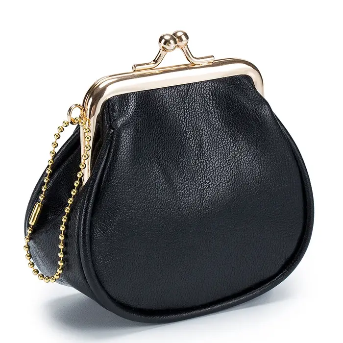 Nouveaux femmes portefeuilles femme en cuir véritable sacs à main mignon Mini moraillon portefeuille