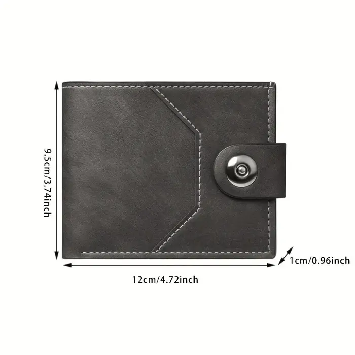 Portefeuille court pour homme en cuir PU personnalisé