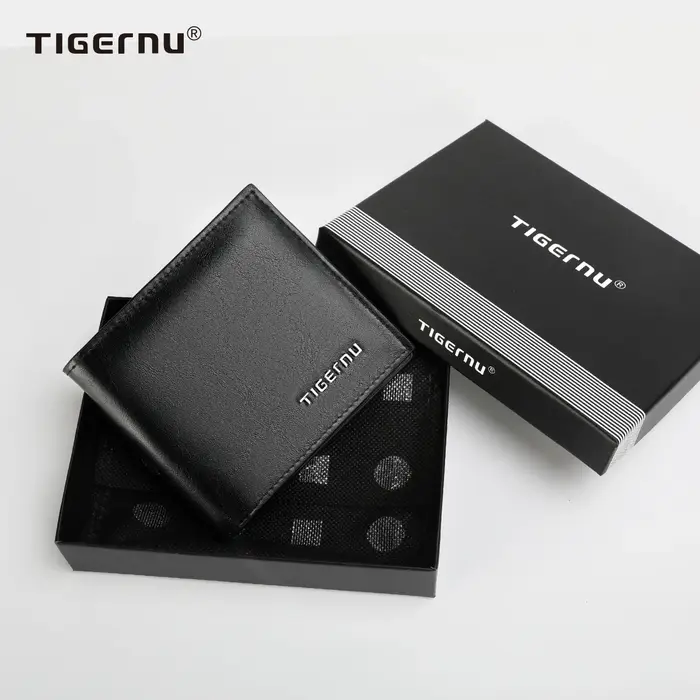 Tigernu haute qualité portefeuilles hommes mince porte-monnaie mâle porte-carte de visite pour homme