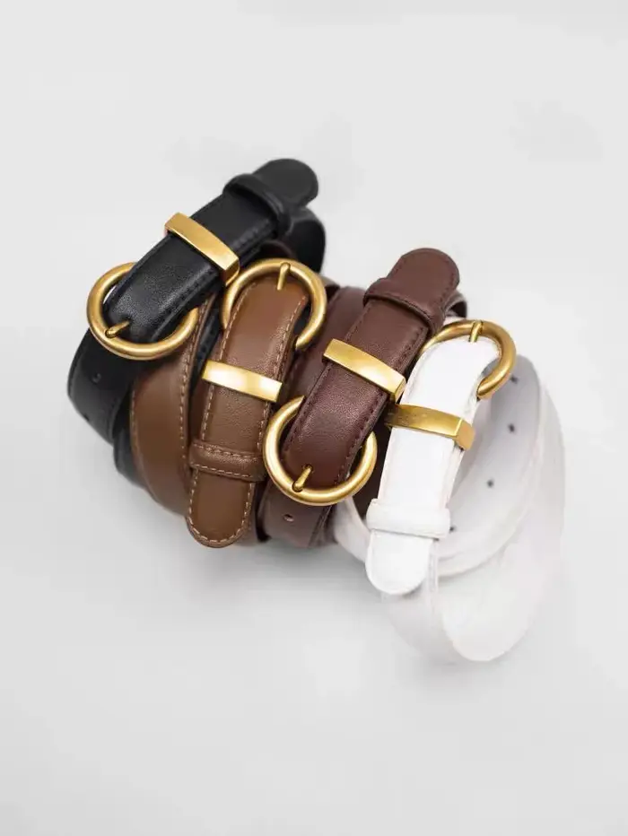 Ceinture en cuir véritable pour femme