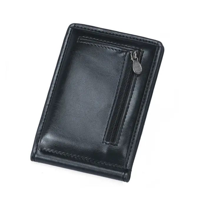 Nouveau petit portefeuille en cuir pour hommes, avec pince à billets, pochette pour pièces de monnai