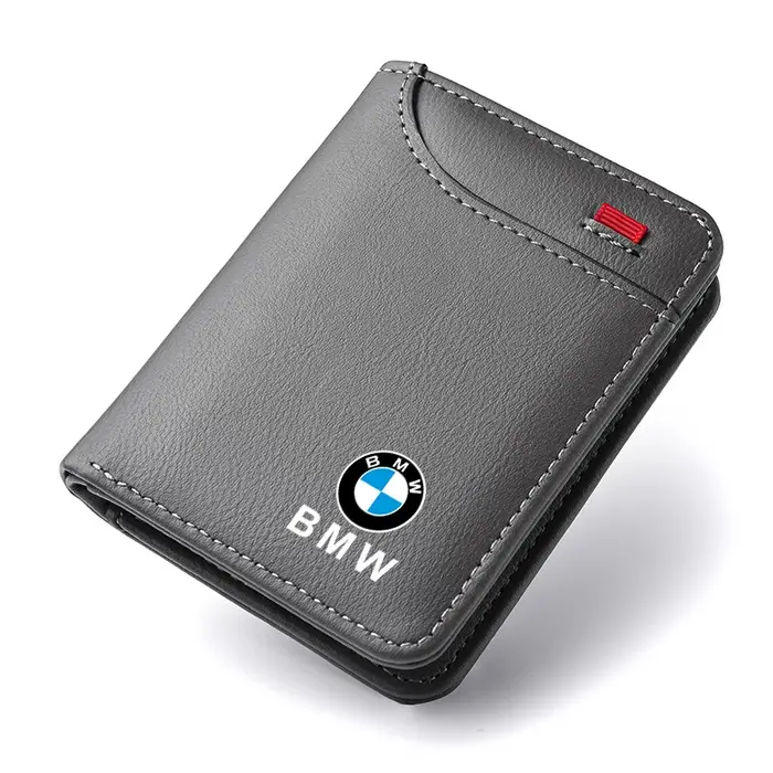 Portefeuille en cuir avec logo de voiture