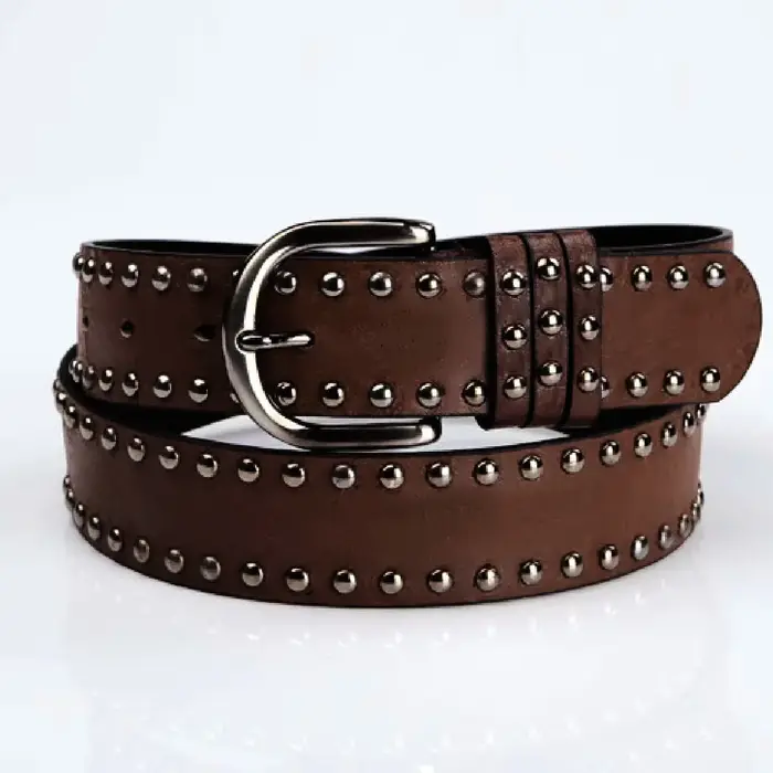 Ceinture pour femme, ceinture streetwear tendance avec design à rivets
