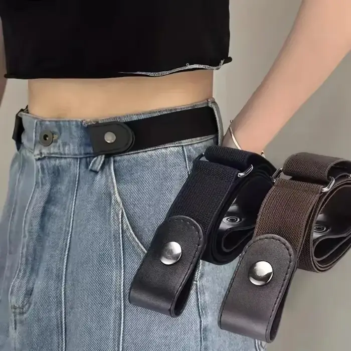 Ceinture élastique sans boucle pour femmes et hommes