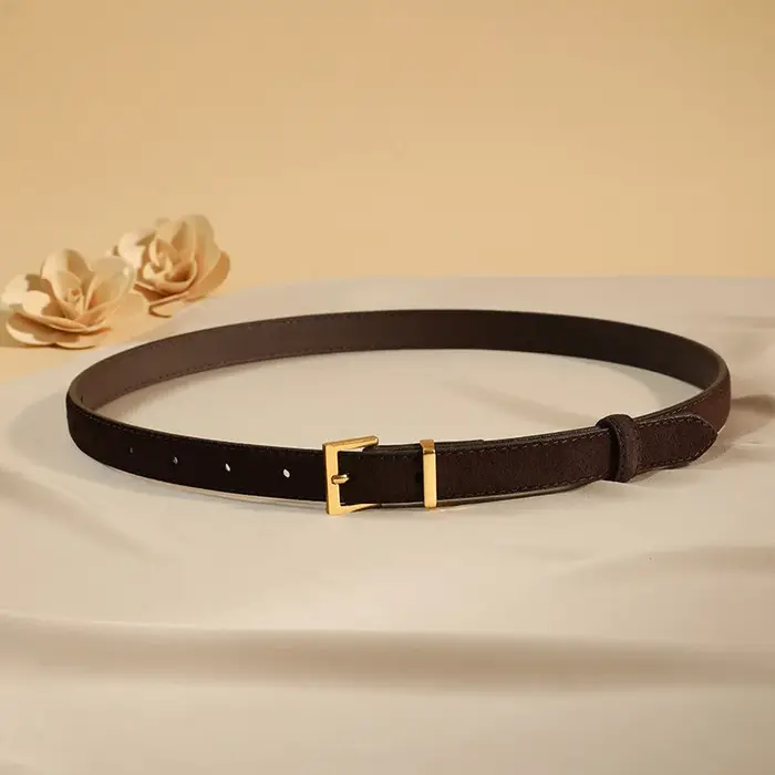 Ceinture en cuir suédé avec ceinture fine de qualité supérieure pour femmes, idéale pour jeans et ju