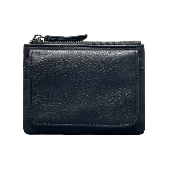 Porte-monnaie en cuir véritable de couleur unie créatif Minimaliste Petit portefeuille court Multifo