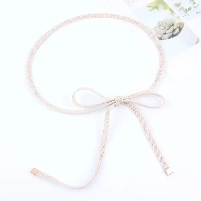 Ceinture à sangle tressée tissée avec ULnouée à la taille pour femme
