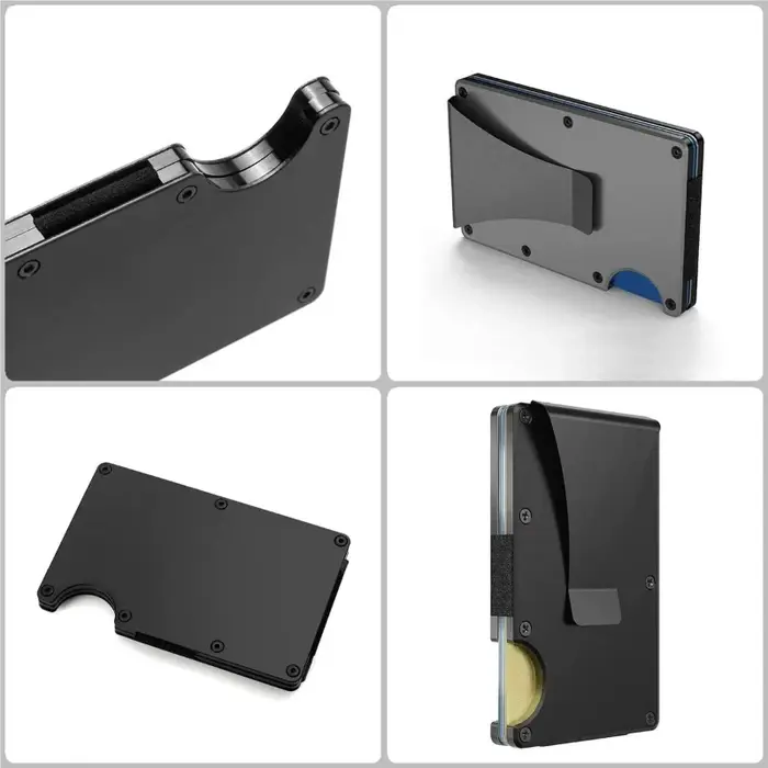 Portefeuille minimaliste mince avec blocage RFID pour hommes