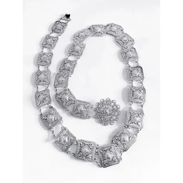 Ceinture pour femme atmosphérique et élégante, chaîne en métal, ceinture de style décontracté et polyvalente (B,105 CENTÍMETROS)
