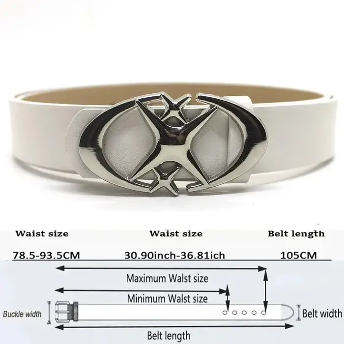 Y2K Punk gothique ceinture femmes ceinture pour jean ceintures pour femmes rose blanc noir ceinture