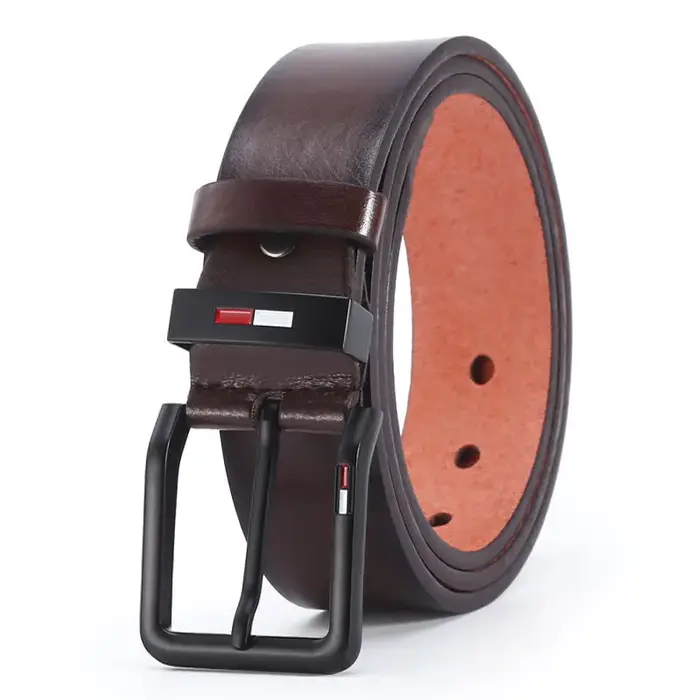 Ceinture carrée en alliage de cuir PU pour hommes