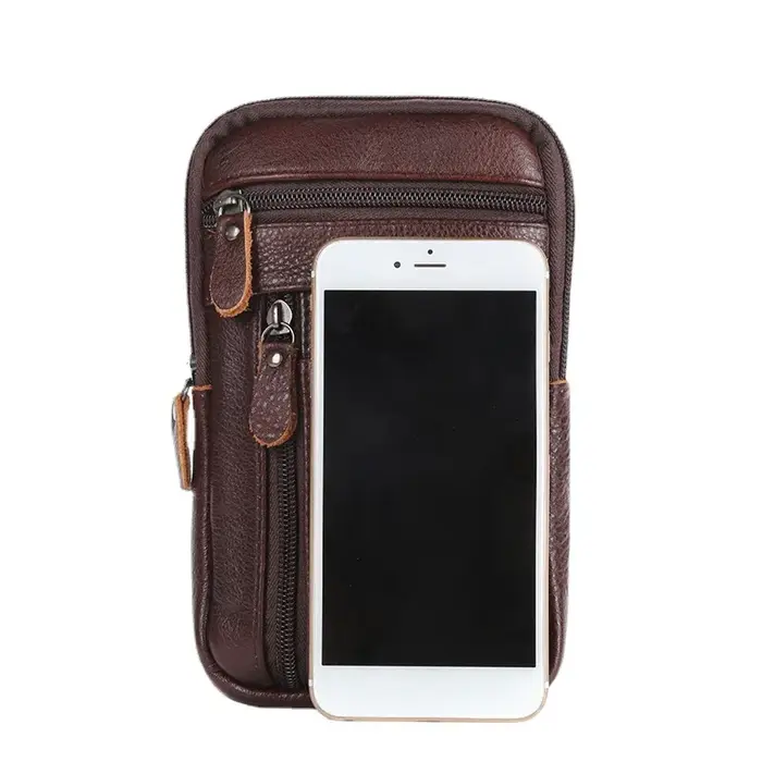 Sac de taille en cuir pour hommes