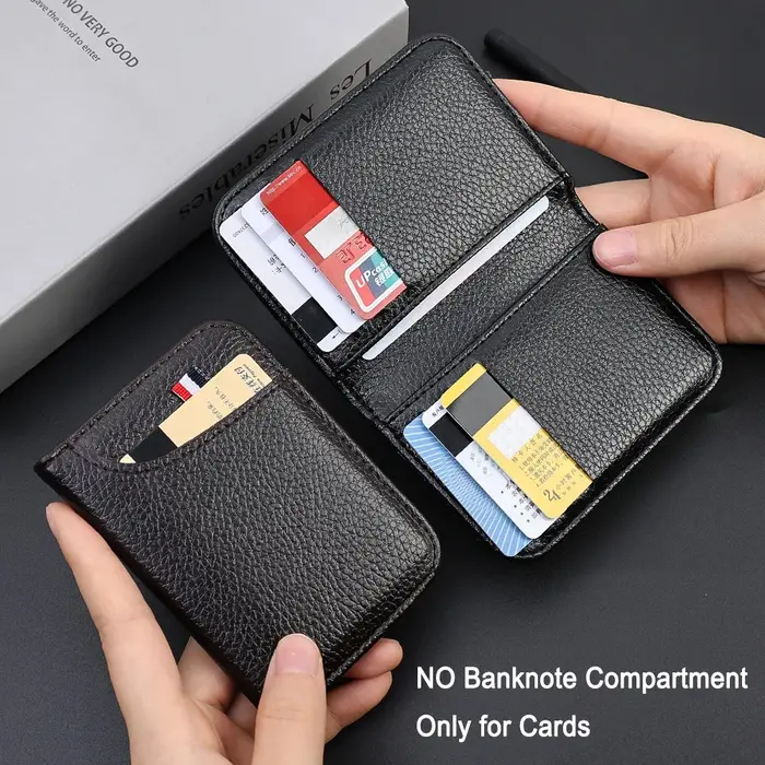 Portefeuille souple Super mince Portable en cuir PU