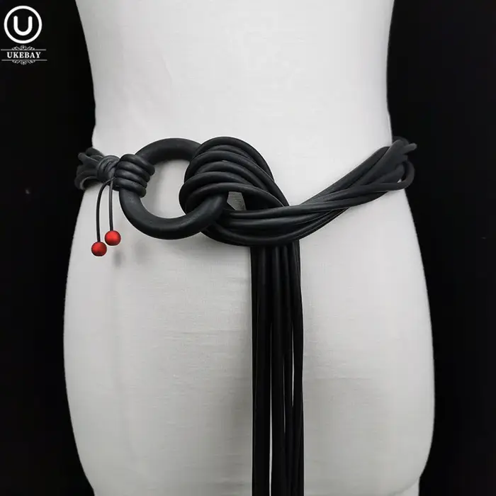 UEllBAY-Ceinture en cuir faite à la main pour femme, ceinture de luxe, élasticité, accessoires en ca