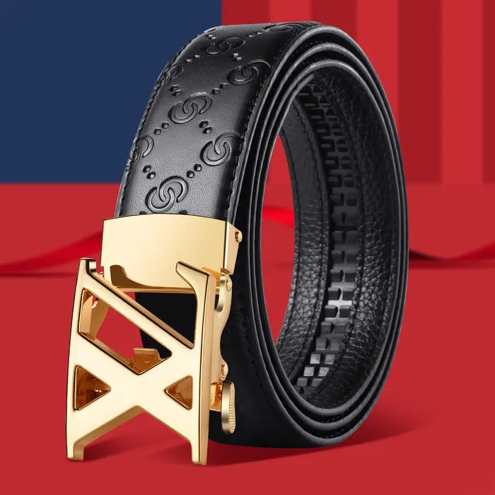 Ceinture de luxe pour hommes, en cuir de haute qualité, de marque célèbre, pour affaires, avec boucl