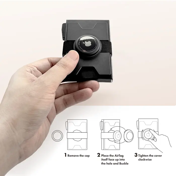 Portefeuille Airtag intelligent pour hommes