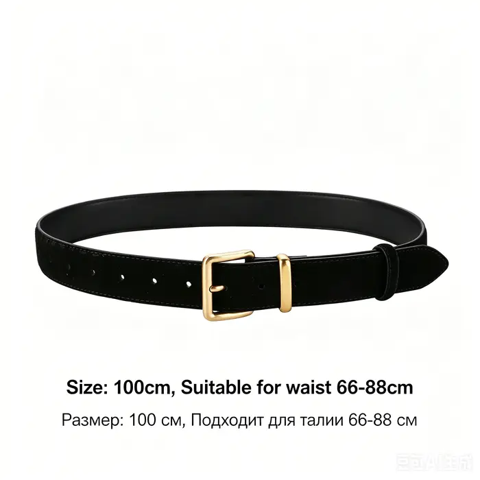 Ceinture de luxe en cuir suédé pour femme